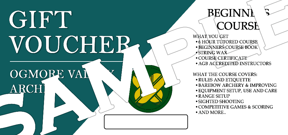 Ogmore Valley Archers 2024 Membership Voucher